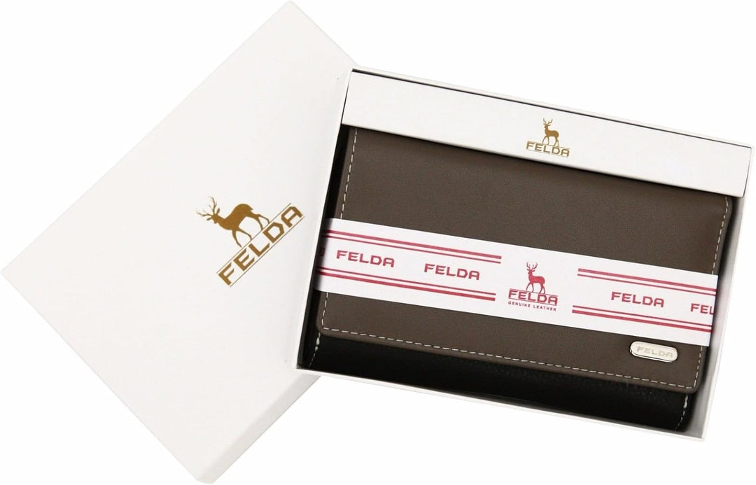 Felda - Damen Geldbörse aus weichem Echtleder - Kartenfächer & RFID-Schutz - in Geschenkschachtel -