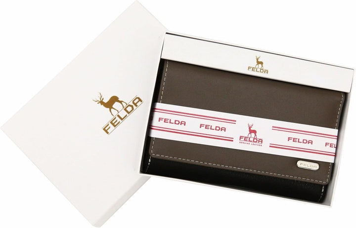 Felda - Damen Geldbörse aus weichem Echtleder - Kartenfächer & RFID-Schutz - in Geschenkschachtel -