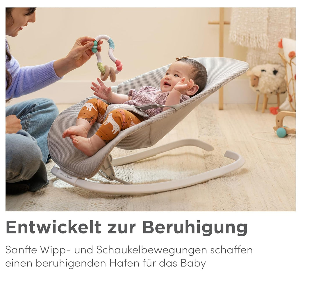 Munchkin 2-in-1 Spring Baby Bouncer & Rocker | Baby Swing with 3 Recline Positions | Baby Bouncer fr