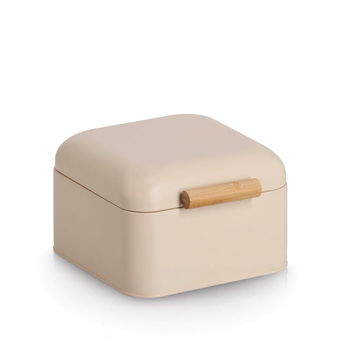 Zeller Brotkasten, Metall/Bambus, beige