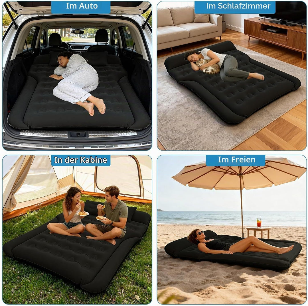 Aufblasbare Auto Matratze, Luftmatratze Auto für Reise Camping, Matratze für Auto mit Schnellaufblas