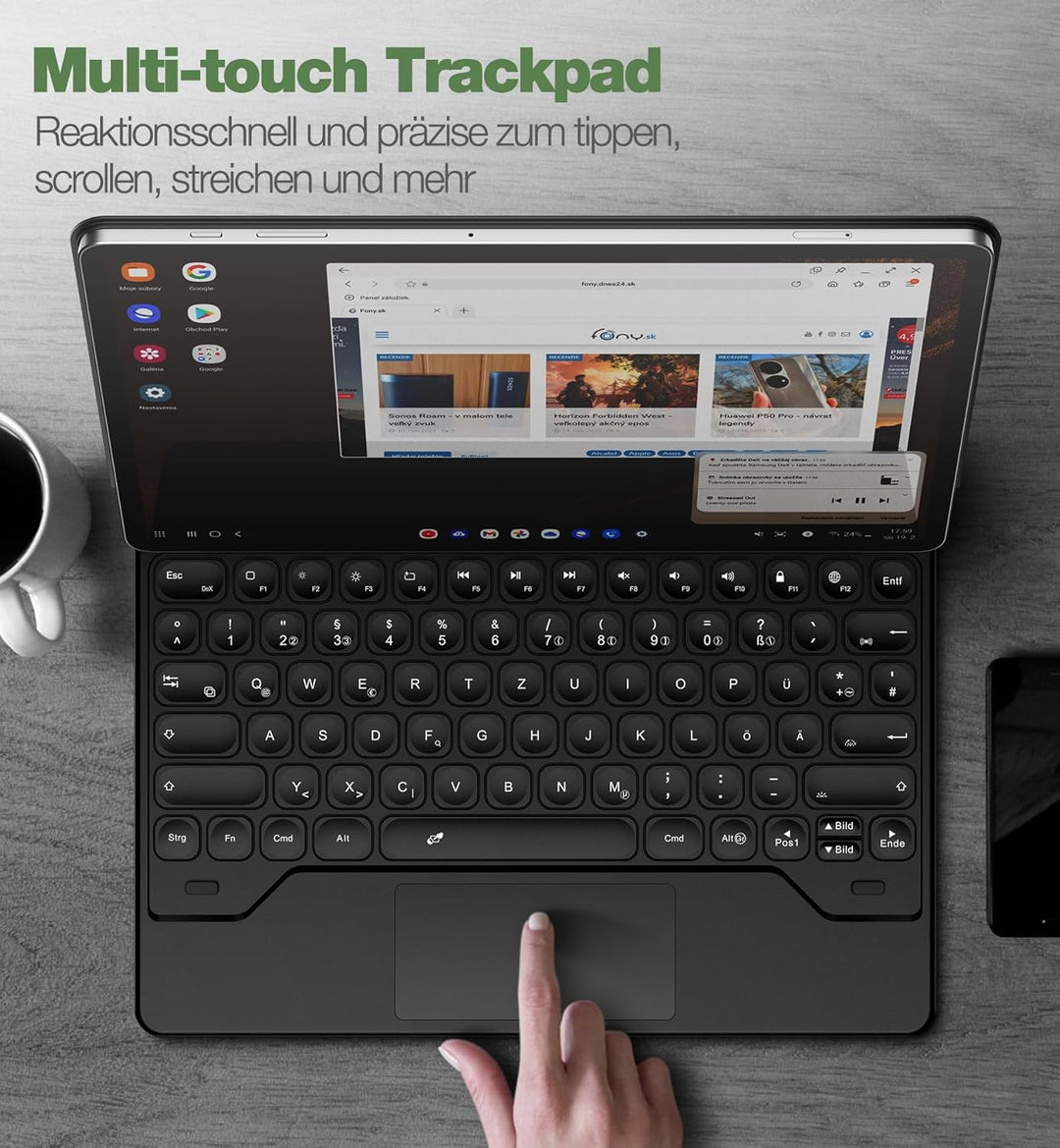 Dexnor Tastatur Hülle für Samsung Galaxy Tab S10+ Plus/S9+ Plus/S9 FE+ Plus/S8+ Plus/S7 FE/S7+ Plus
