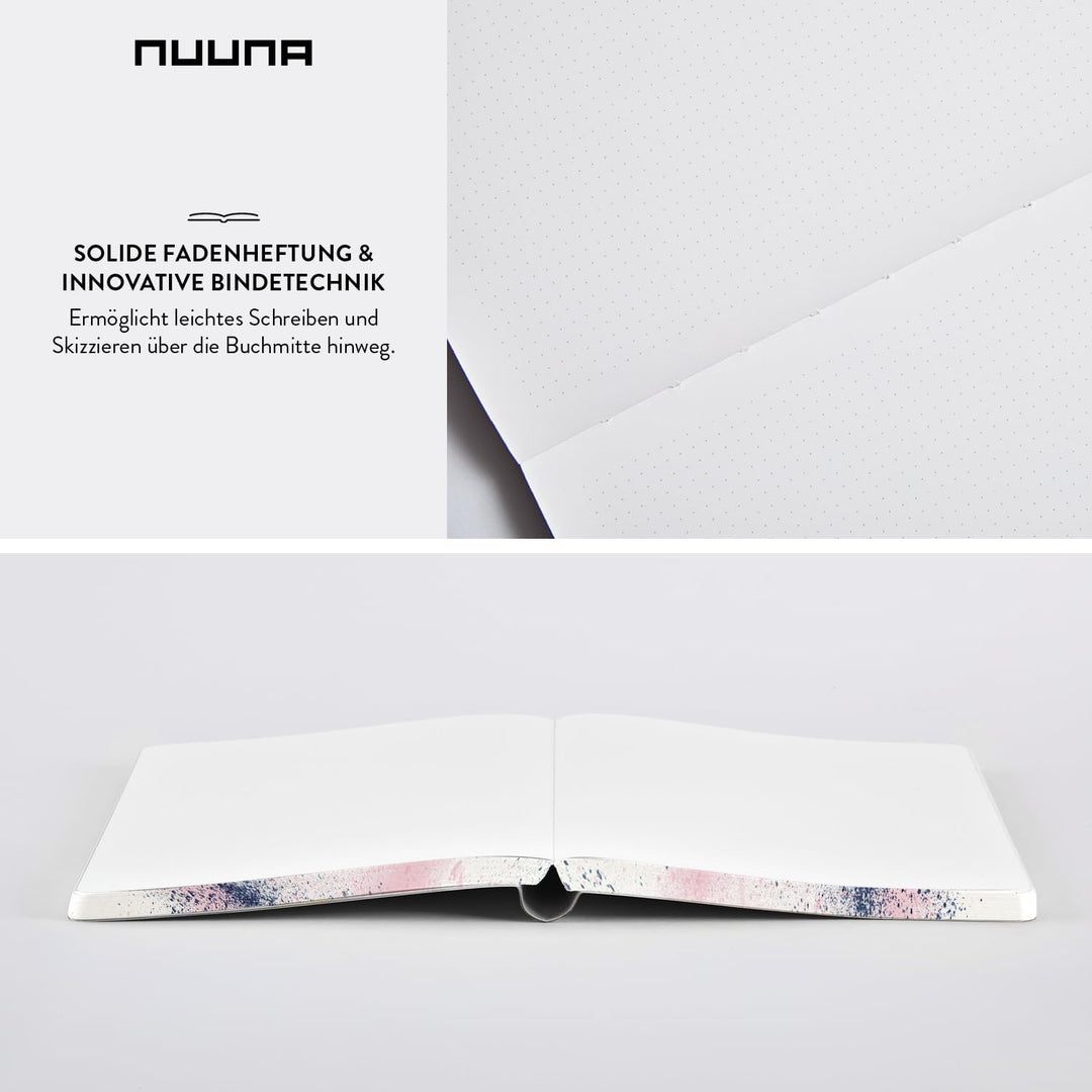 Nuuna Notizbuch A5+ | Composition L - Splash | Dotted Journal | 3,5mm Punktraster | 256 nummerierte