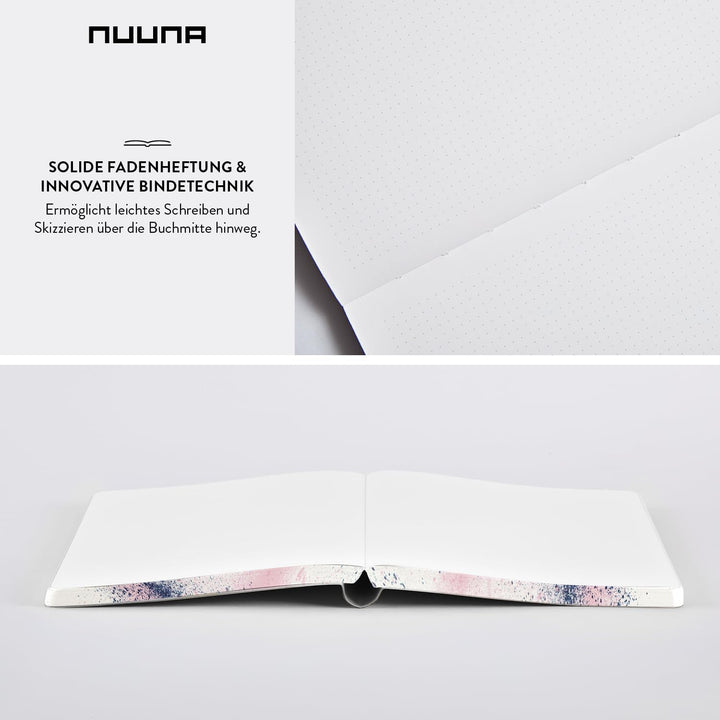 Nuuna Notizbuch A5+ | Composition L - Splash | Dotted Journal | 3,5mm Punktraster | 256 nummerierte