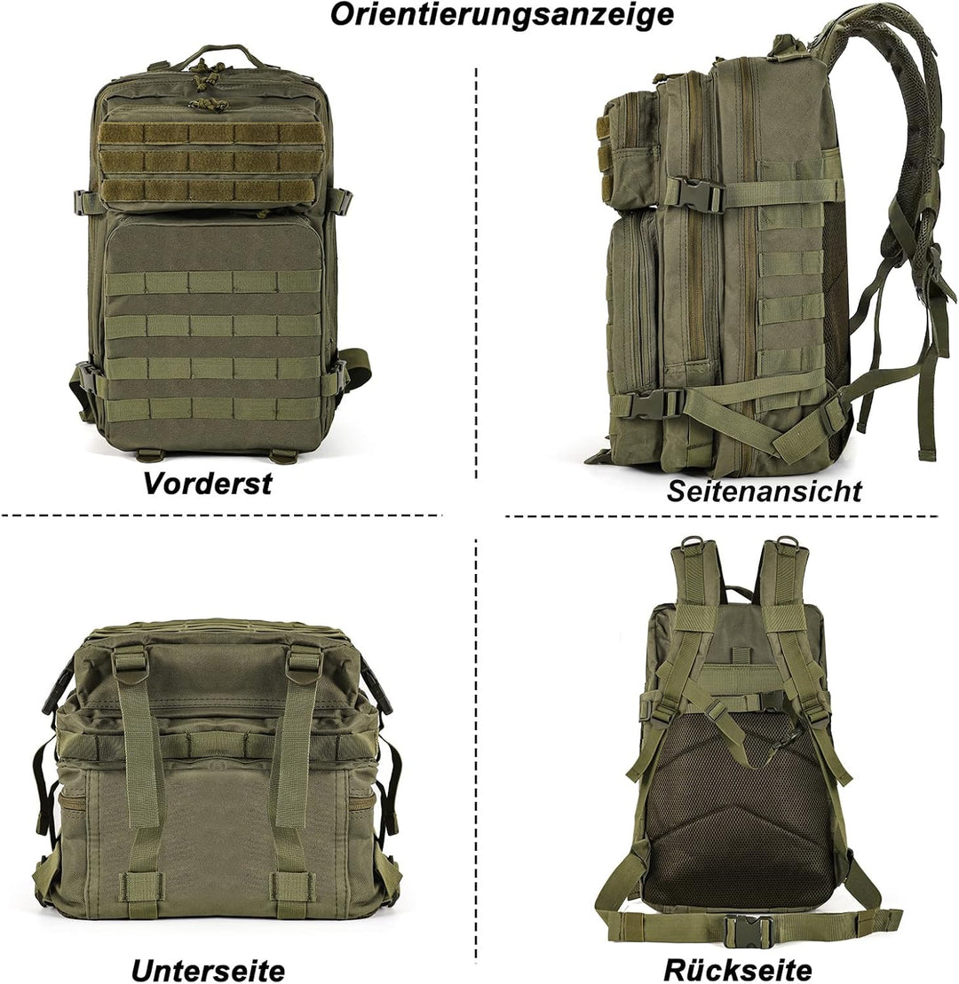 TANTOMI Taktischer Rucksack, 45L Militär Rucksack, Outdoor Rucksack, Travel Backpack, Tactical Backp
