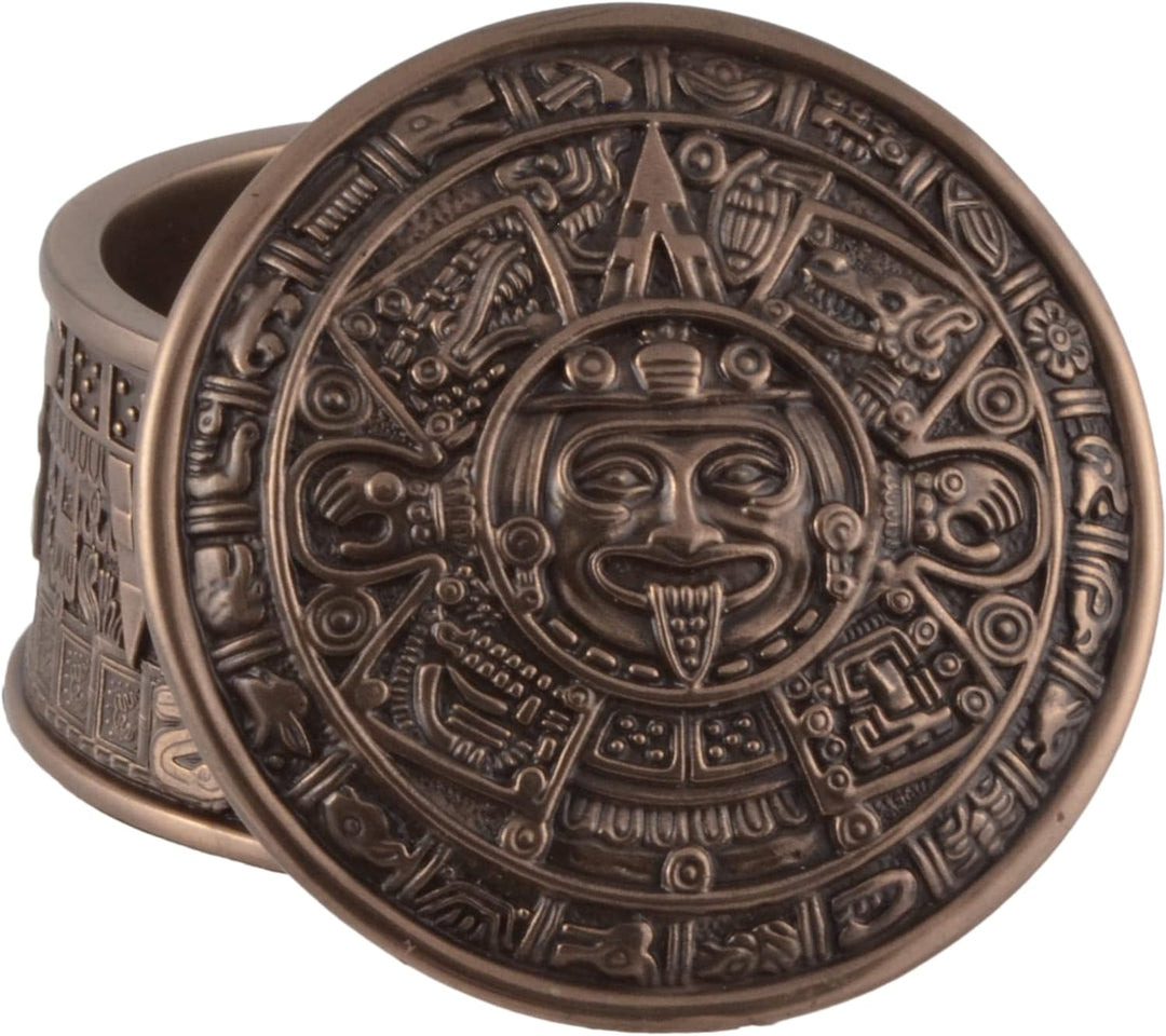 Box Azteken Sonnenkalender mit Deckel - bronziert by Veronese