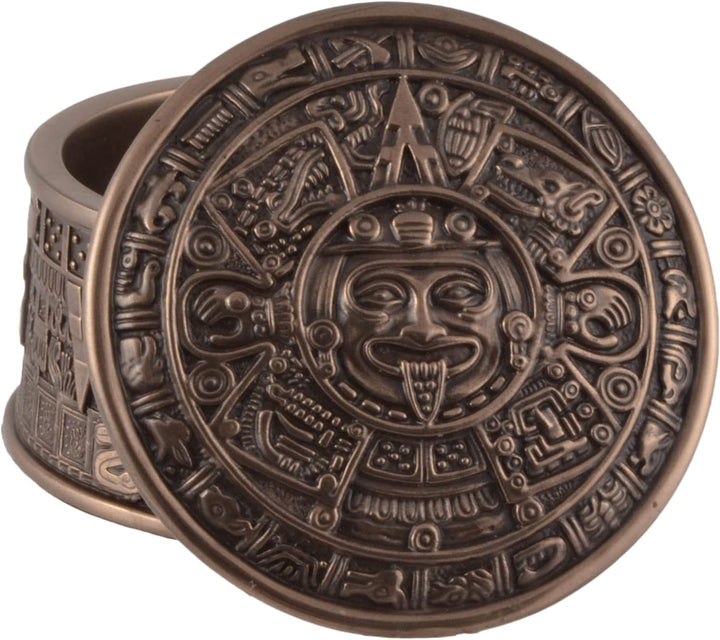 Box Azteken Sonnenkalender mit Deckel - bronziert by Veronese