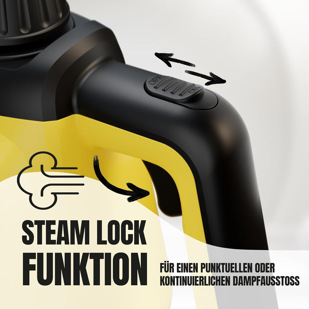 HEINRICHS Dampfreiniger, Handdampfreiniger für zuhause, Steam Cleaner, kurze Aufheizzeit 5 min., 400