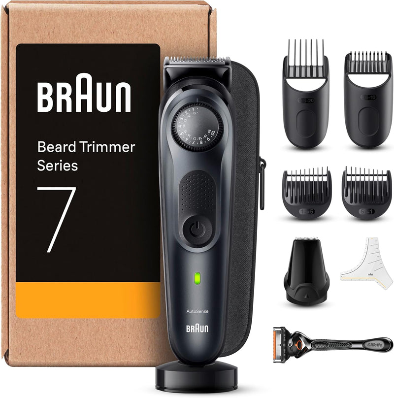 Braun Barttrimmer, Bartschneider/Trimmer/Haarschneider Herren, Haarschneidemaschine Profi (recycelba