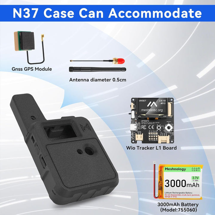 Gehäuse für Wio Tracker L1 Entwicklungsplatine Geräteset – 3000 mAh Akku GPS-Modul Antenne All-in-Ge