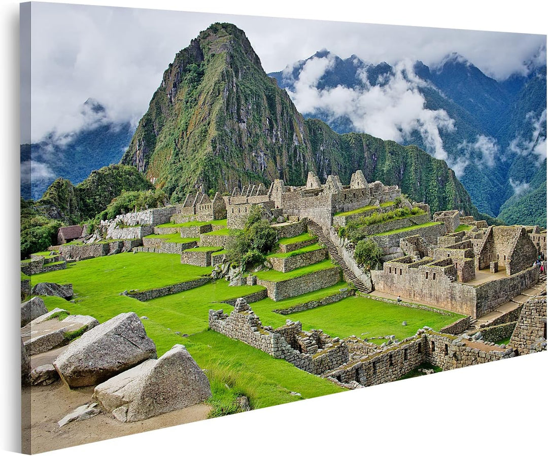islandburner Bild auf Leinwand Machu Picchu In Peru Bilder Wandbilder Poster 100x57cm, 100x57cm