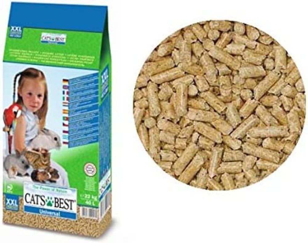 Cat's Best Universal, 100 % pflanzliche Kleintierstreu, nicht klumpende Pellets aus Pflanzenfasern –