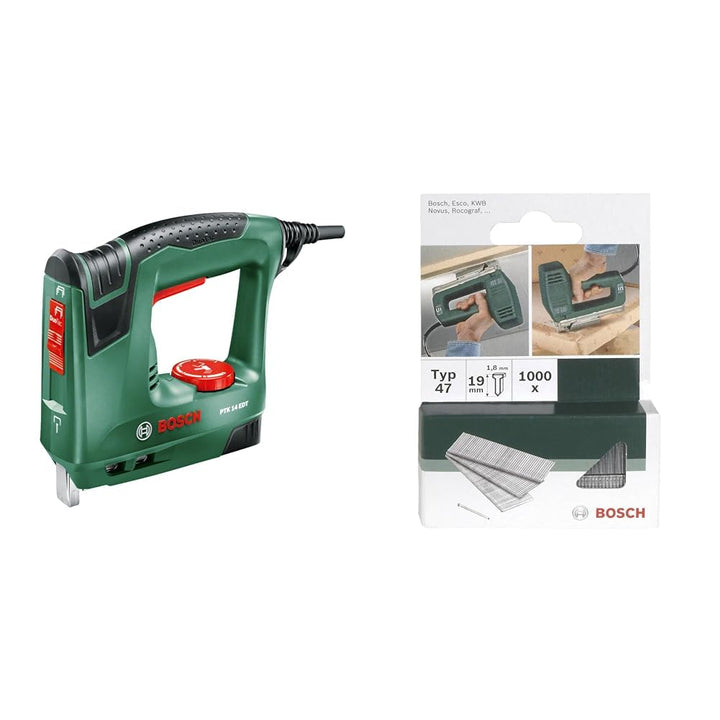 Bosch Elektrotacker PTK 14 EDT, 1000 Klammern, Karton (30 min-1 Schläge, Nägel: 14 mm, 1,1 kg) & DIY