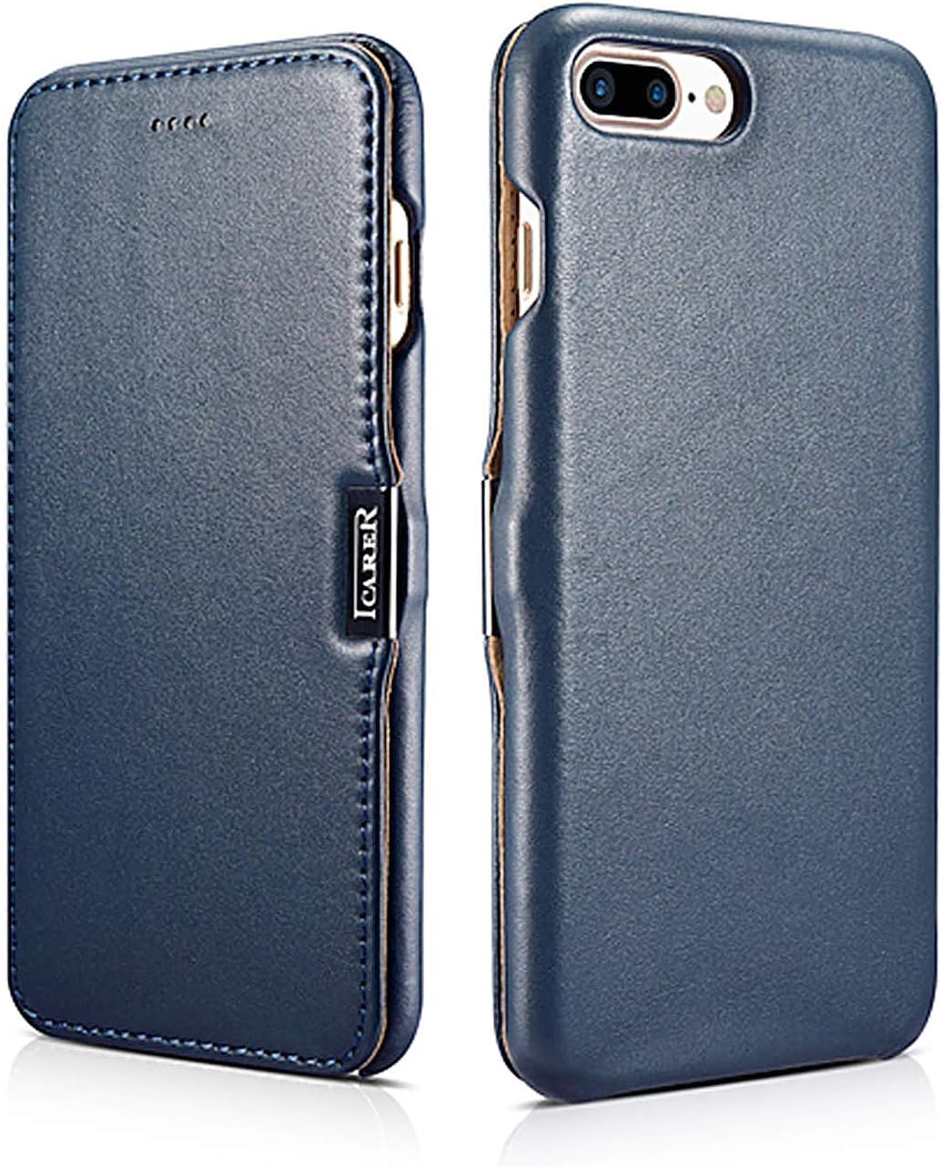 ICARER Hülle passend für Apple iPhone 8 Plus und iPhone 7 Plus (5.5 Zoll), Handyhülle mit echtem Led