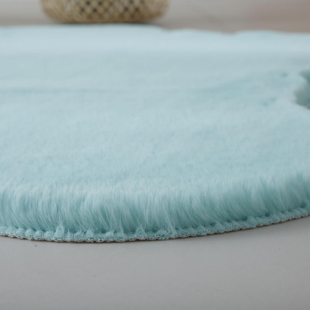 Kunstfell Kinder Teppich Bärform Waschbarer Teppich Kinderzimmer Babyzimmer Spielzimmer Deko Schlafz