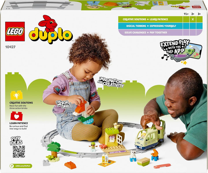 LEGO DUPLO Town Interaktive Abenteuer-Eisenbahn, Spielset mit Lichtern und Geräuschen für Rollenspie