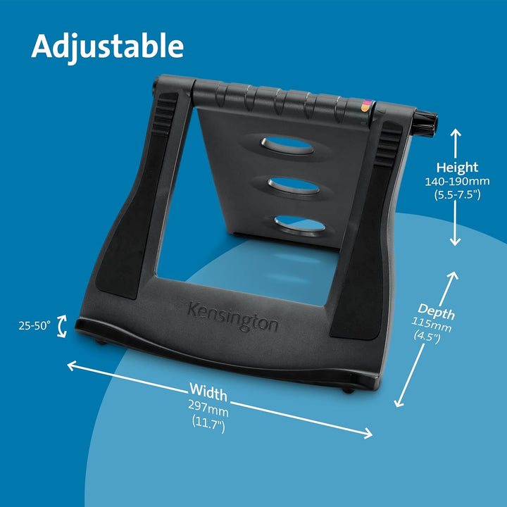 Kensington Easy Riser tragbarer ergonomischer Laptopständer, Für 12 Zoll - 17 Zoll Geräte, Höhenvers