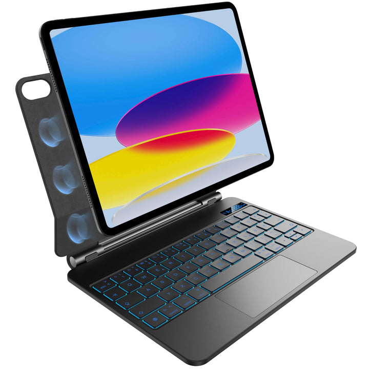 nimin Tastatur Hülle für iPad 10 Generation 10.9 2022 mit Trackpad, Magnetische Aufhängung Design, 7