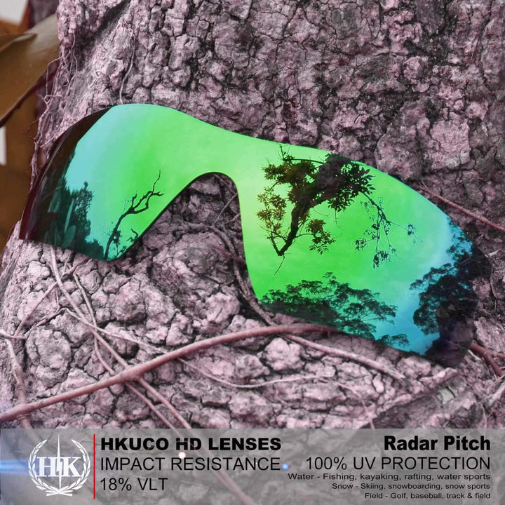 HKUCO Verstärken Ersatz-Brillengläser für Oakley Radar Pitch Blau/Titan/Grün Sonnenbrille