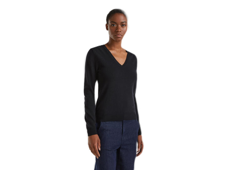 United Colors of Benetton Damen Pullover S Schwarz 100, S Schwarz 100