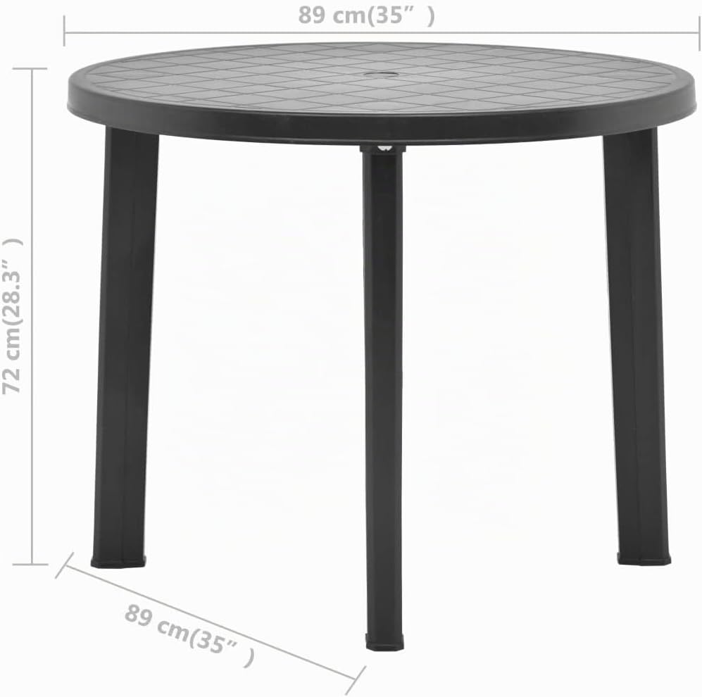 vidaXL Gartentisch Witterungsbeständig Terrassentisch Balkontisch Esstisch Bistrotisch Tisch Kunstst