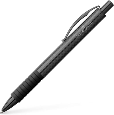 Faber-Castell 148888 - Kugelschreiber Basic Black Carbon, Mine B, schwarz schwarz carbon Kugelschrei