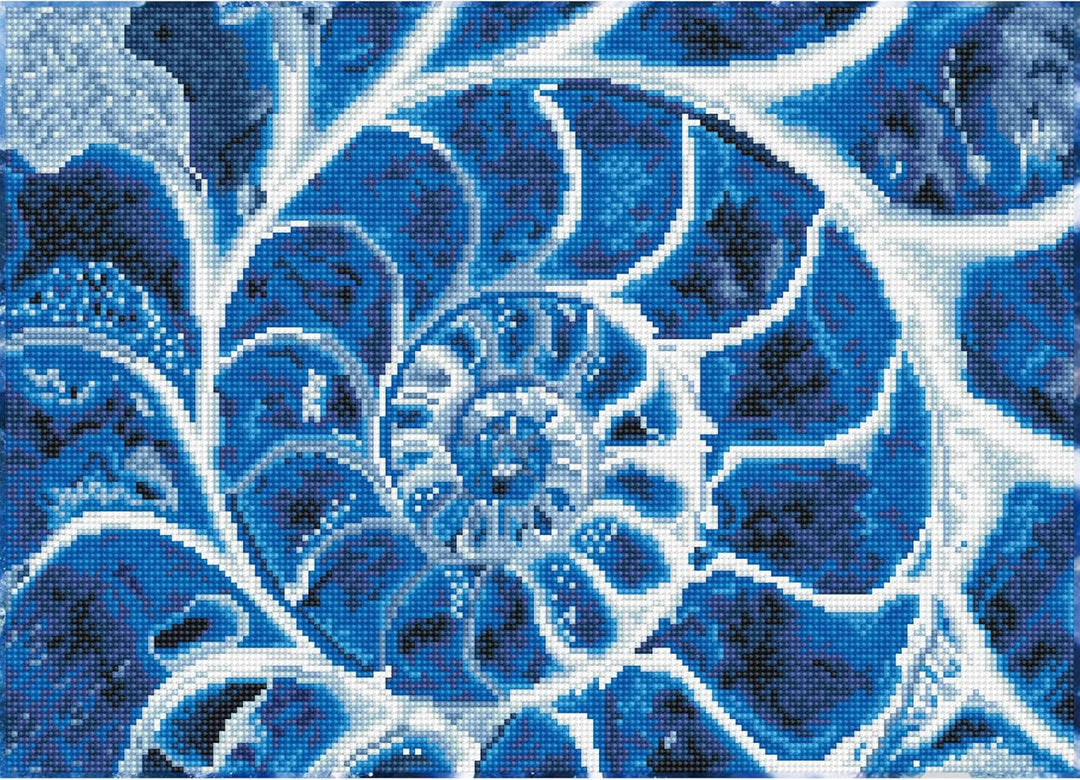 Diamond Dotz DD9-057 Blue Nautilus, ca. 51,5 x 37 cm gross, Diamond Painting, Malen mit Diamanten, f