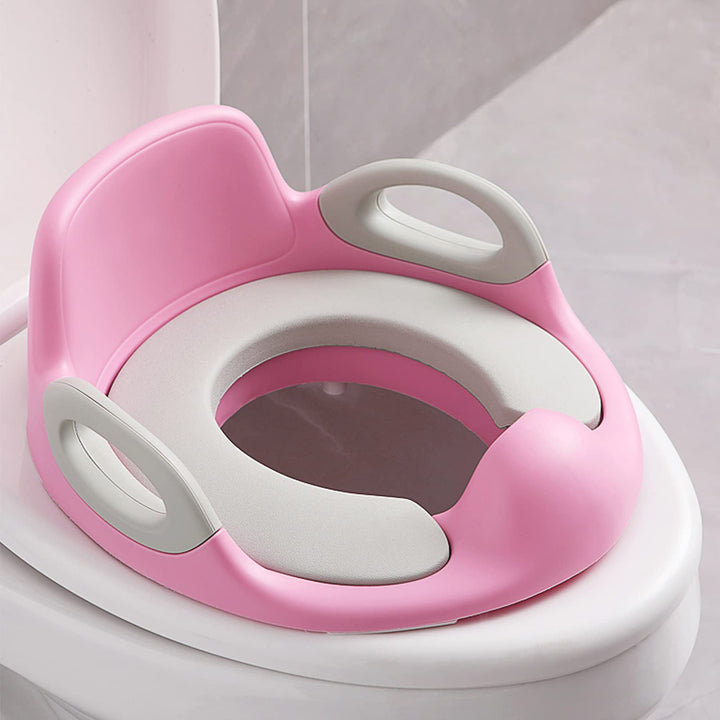 Kinder Toilettensitz WC-Sitz für Junge und Mädchen Kindertoilettensitz für Kissengriff und Rückenleh