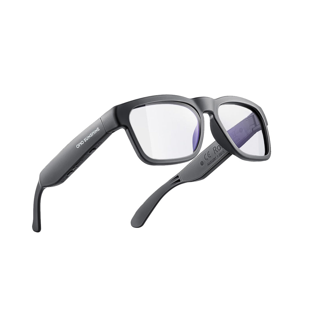 OhO sunshine Safety Glasses,Over Ear Bluetooth Glasses 5.0 with Built-in Microphone to Listening Mus