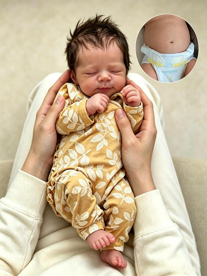 Zero pam Reborn Baby Puppe Schwarz - 19 Zoll Lebensechte Babypuppen Mädchen Realistische Newborn Bab