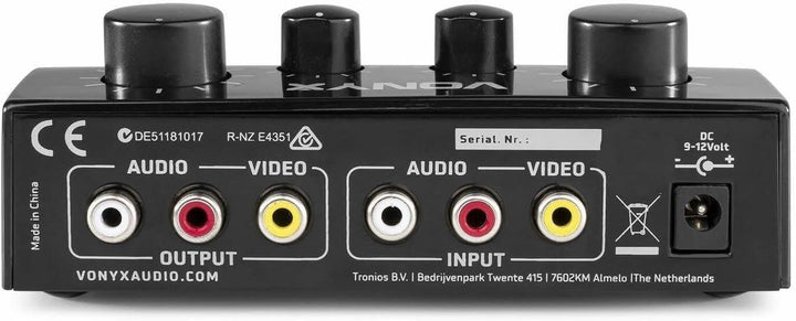Vonyx AV430B Karaokeanlage, Karaoke Set mit 2x-Karaokemikrofon und Mischpult – Schwarz