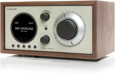 Tivoli Audio Model One+ FM/DAB+ Radio mit Bluetooth und Fernbedienung (Walnuss/Beige) Walnuss /