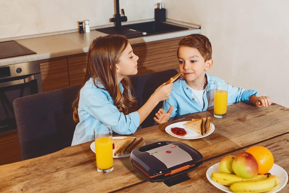 eldom ST11 Ruddy Duo Sandwichmaker | Sandwichgrill für dreieckige Toasts | mit Anti-Haft-Beschichtun