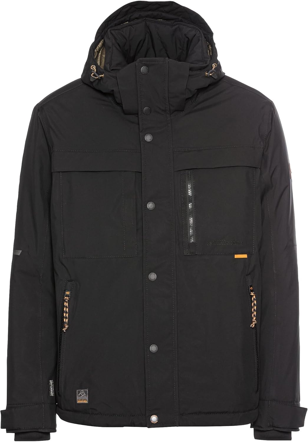 camel active Herren teXXXactive® Funktionsjacke mit Abnehmbarer Kapuze 25 Schwarz, 25 Schwarz
