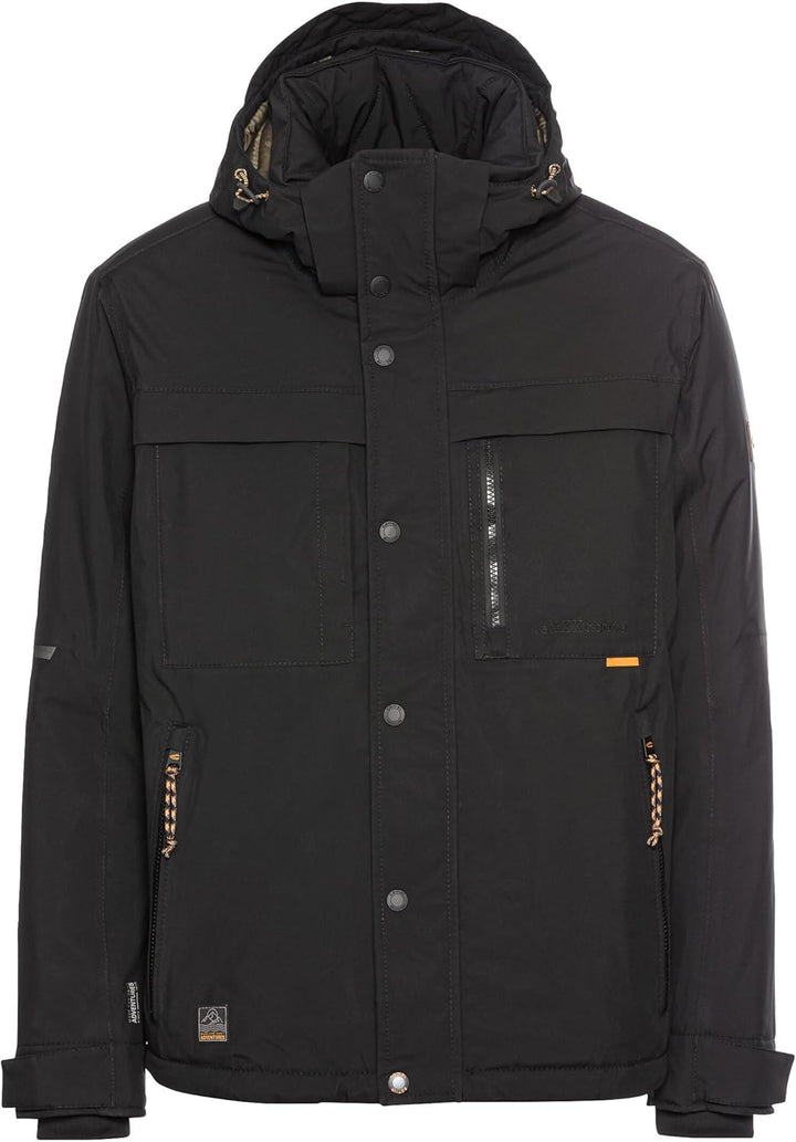 camel active Herren teXXXactive® Funktionsjacke mit Abnehmbarer Kapuze 25 Schwarz, 25 Schwarz
