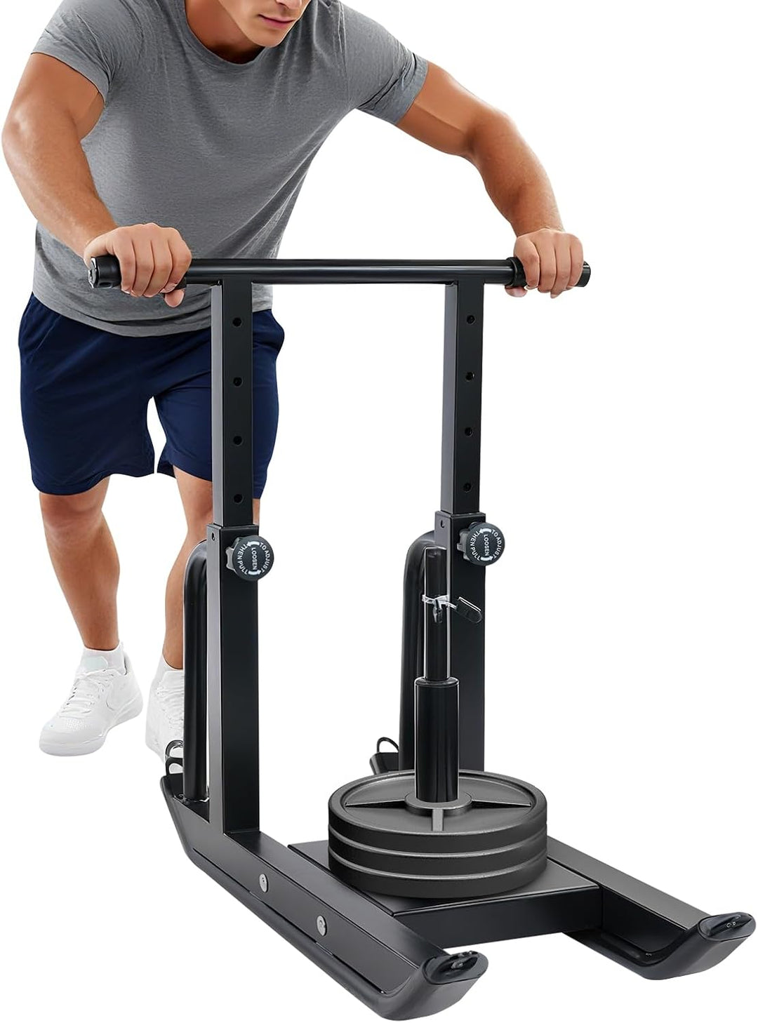 Fitness Schlitten Verstellbar 200kg, Gewichtsschlitten Mit Schultergurt Für Krafttraining, Home Gym