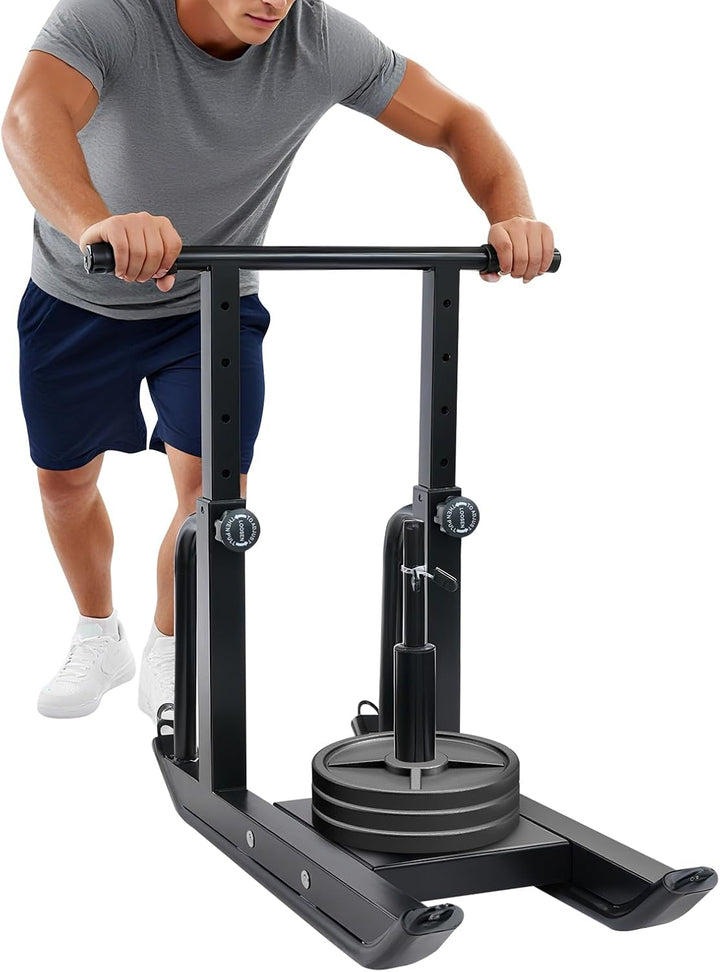Fitness Schlitten Verstellbar 200kg, Gewichtsschlitten Mit Schultergurt Für Krafttraining, Home Gym