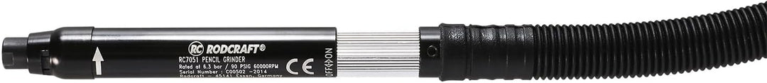 Rodcraft RC7051 Druckluft Stabschleifer für 3 mm Schleifer/Fräser, 40 Watt Leistung, Drehzahl 60000