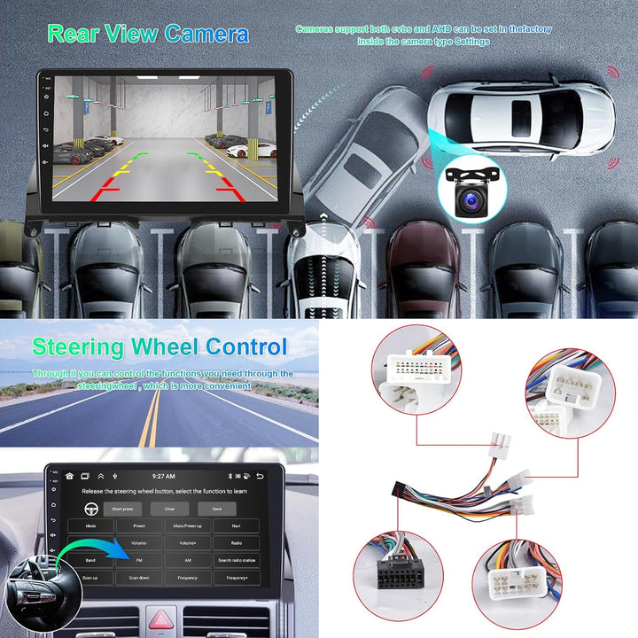 Hodozzy 8 Core Autoradio 4G+64G für Mercedes-Benz C-Klasse W204 S204 2007-2010 Android 9 Zoll IPS Bi