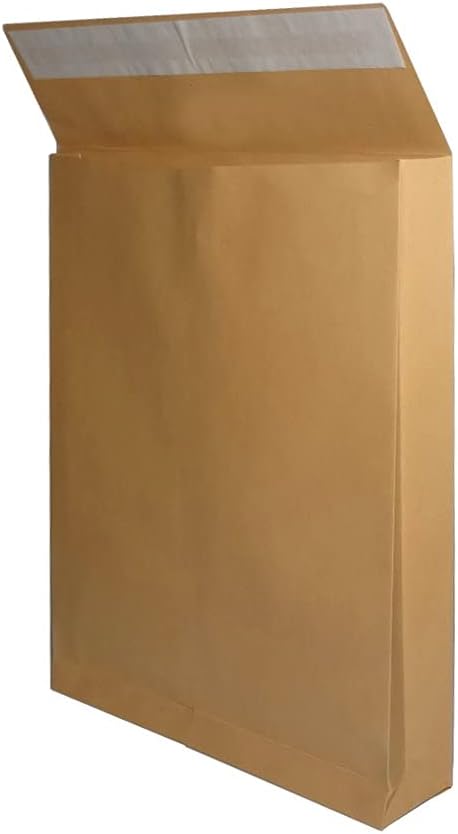 Faltentasche mit Klotzboden C4 (324x229x40mm) haftklebend braun 130g 200 Stück