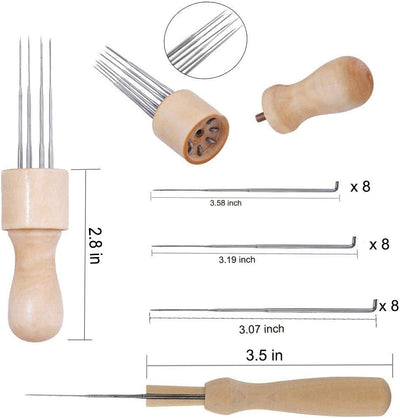 KAMAIKA Nadelfilz Set, Filzwolle Trockenfilzen Set mit 40 Farben Filzwolle Märchenwolle, 3 Grössen F