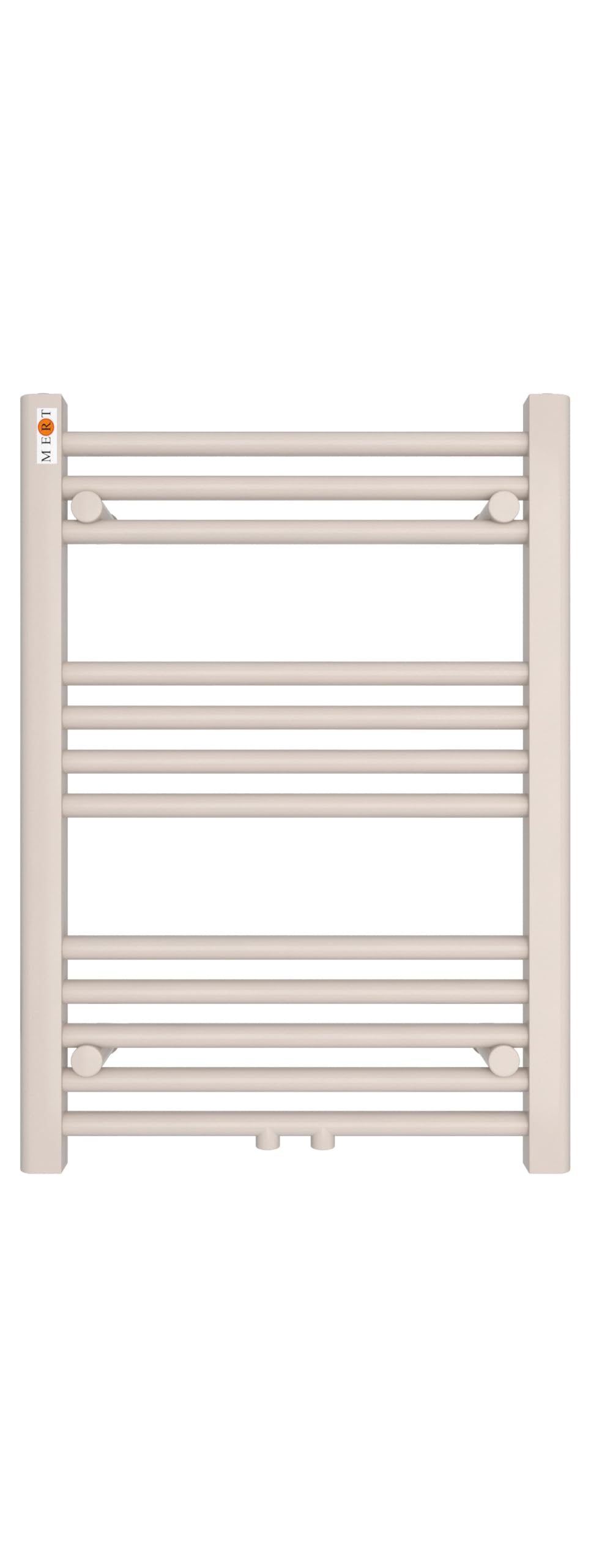 Badheizkörper Handtuchheizkörper mit Mittelanschluss weiss gerade 500x700 mm Stahl 50x70, Stahl 50x7