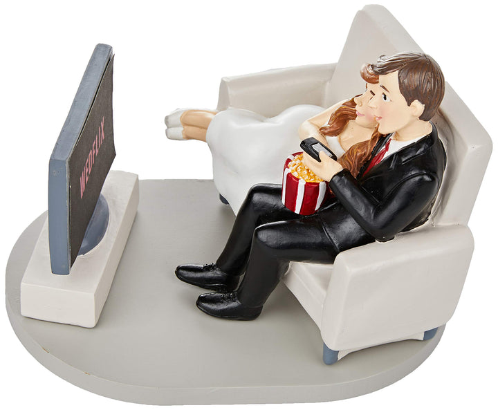 Mopec Tortenfigur Brautpaar Darling Wedflix 18 x 13,5 cm, Weiss, Einheitsgrösse