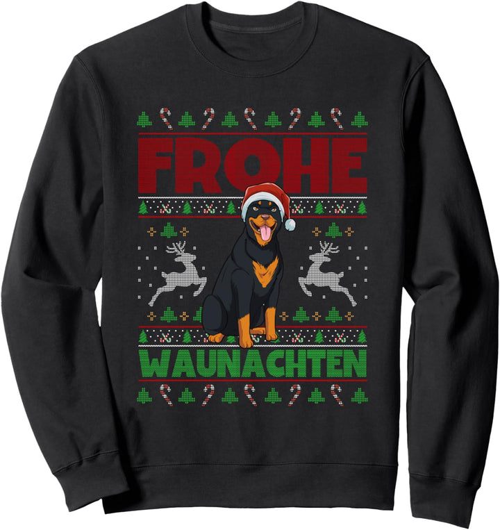 Frohe Weihnachten Rottweiler Sweatshirt