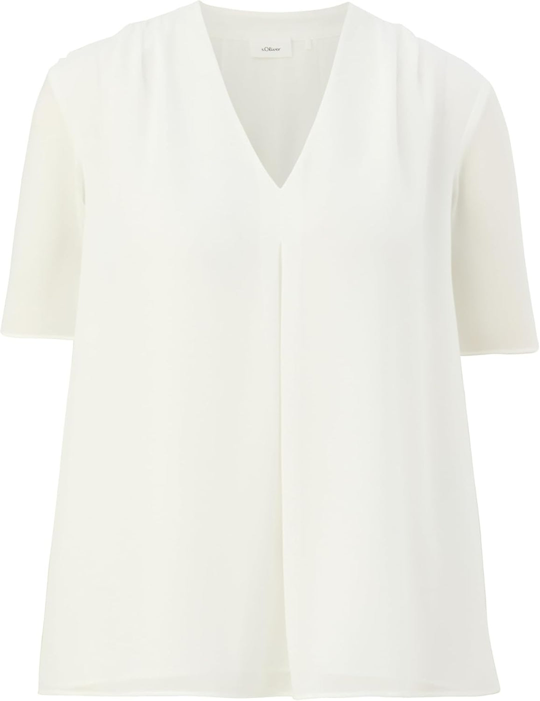 s.Oliver BLACK LABEL Bluse mit V-Ausschnitt, 34 Ecru