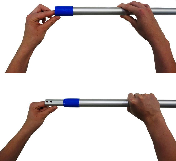 Sonty 2 Stück Wischmopp Set XL 50 cm, Klapphalter Magnet, Mopstange Alu, Microfaser Mopp (2)