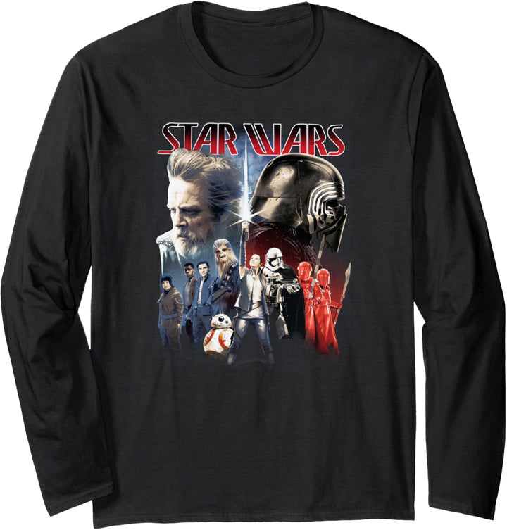 Star Wars The Last Jedi Group Shot Good Vs Evil Poster Langarmshirt