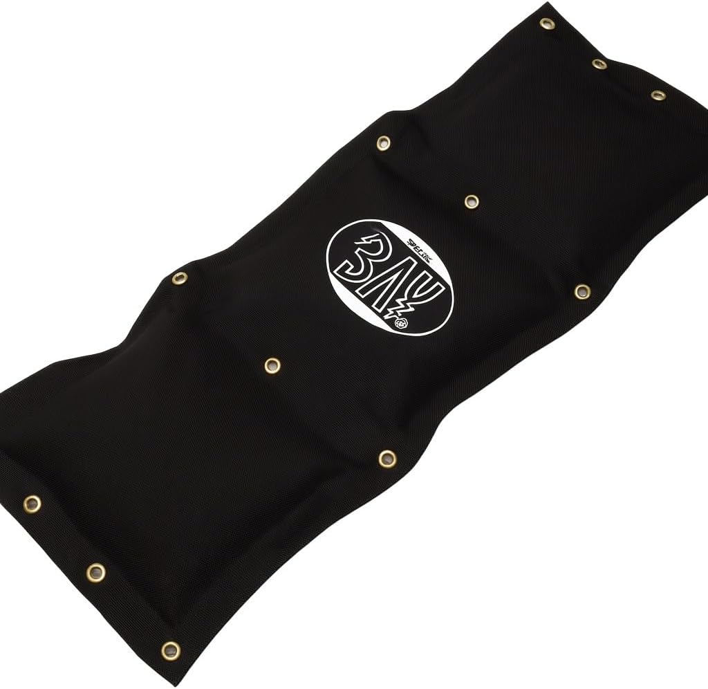 BAY 3-Kammern schwarz Wand-Schlagpolster FERTIG GEFÜLLT Schlagkissen, Sandsack, Boxsack, 115 cm, Wan