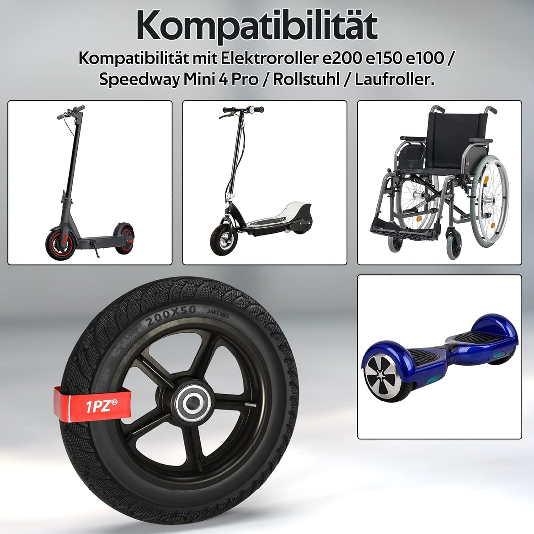 1PZ 8RD-7YE 200x50 Reifen 8 Zoll Vollgummireifen Nicht Pneumatischer Reifen Ersatz für Elektroroller