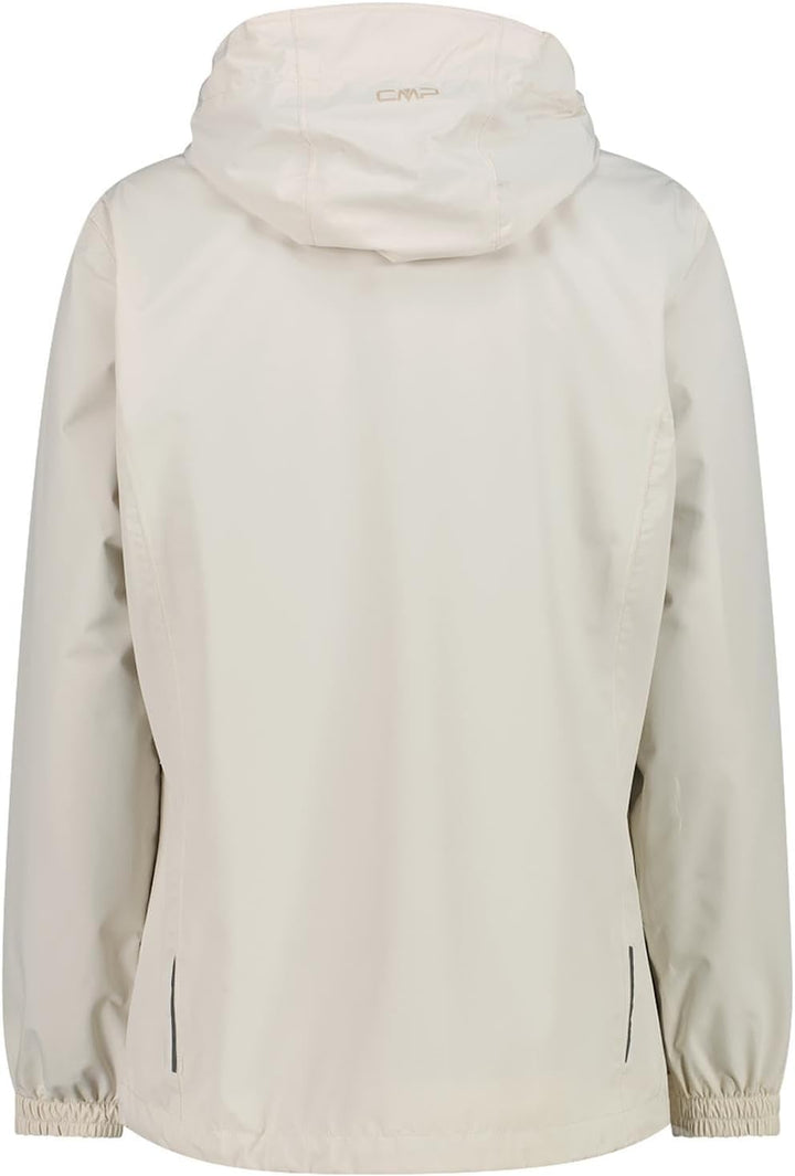 CMP Damen Regenjacke Woman Rain Jacket Fix Hood 36 A238 Vanille, 36 A238 Vanille